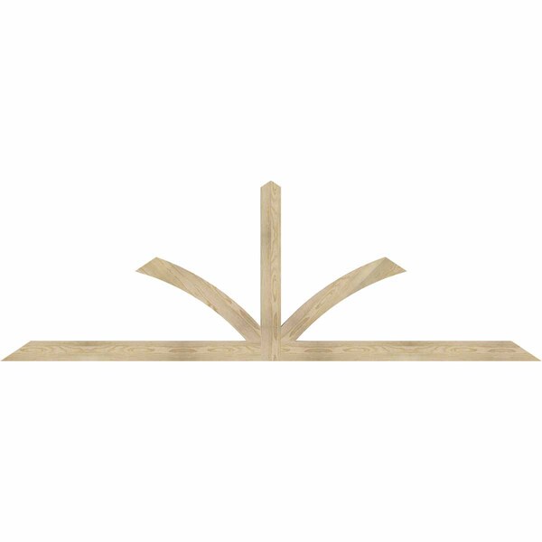 Ekena Millwork Richland Rough Sawn Timber Gable Bracket, Douglas Fir, 108"W x 36"H x 2"D x 4"F, 8/12 Pitch GBW108X36X0204RIC00RDF - main